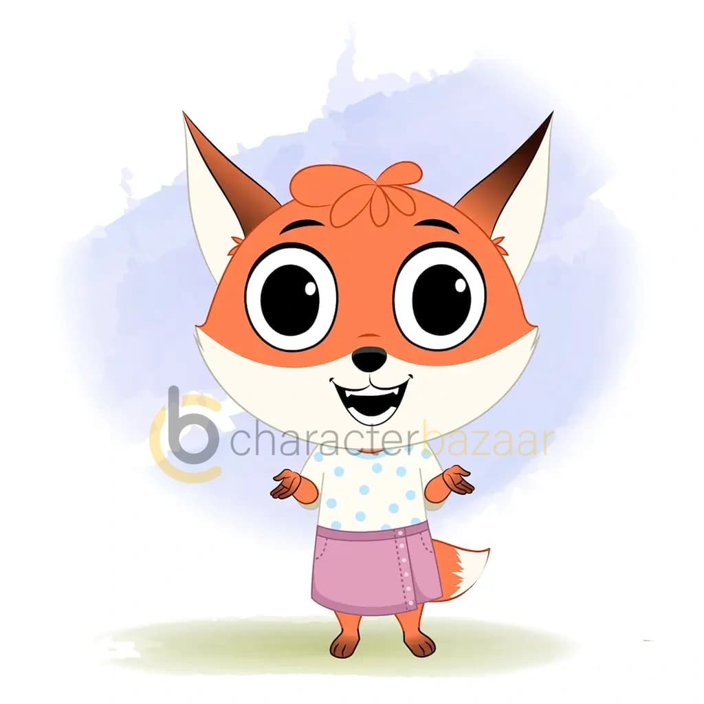 A fox talking animated cartoon character aka nikki the fox