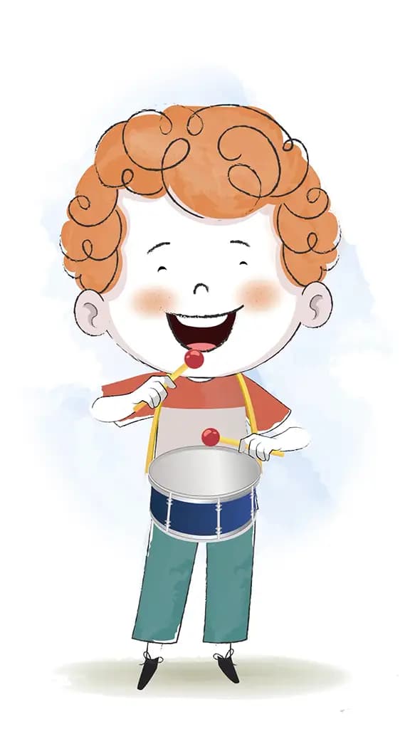 A boy talking animated cartoon character aka ronny