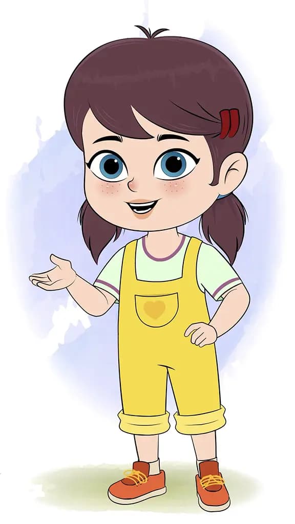 A cute girl talking animated cartoon character aka alice 3/4