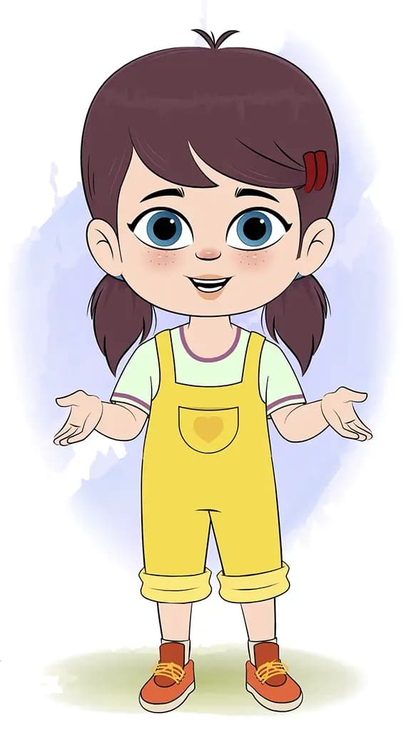 A cute girl talking animated cartoon character aka alice