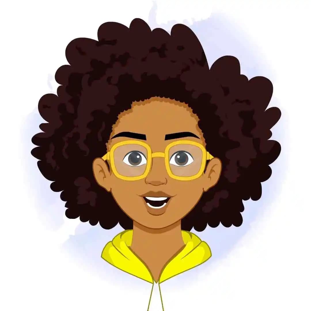 An african american woman facial expressions animated vector cartoon character aka sofia