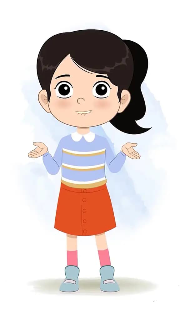A little girl talking animated cartoon character aka jiya