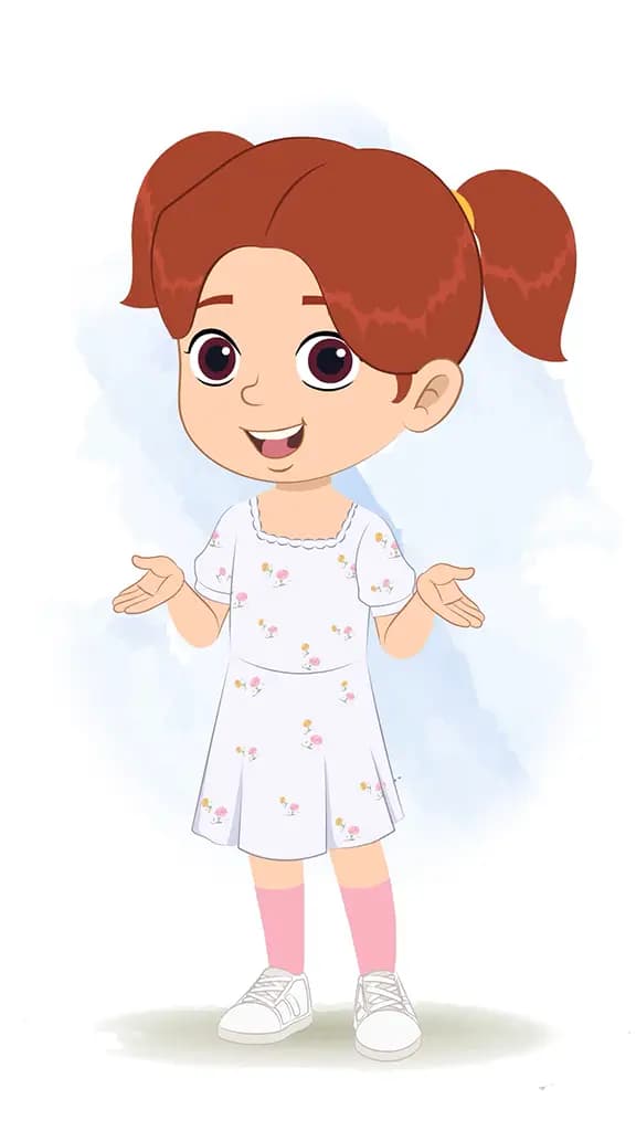 A cute girl talking animated cartoon character aka kira 3/4