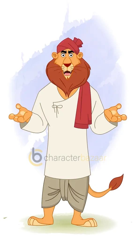 lion talking animated cartoon character