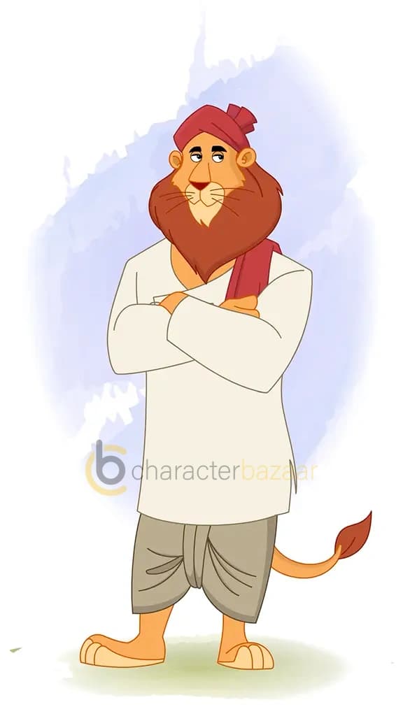 annoyed lion animated cartoon character