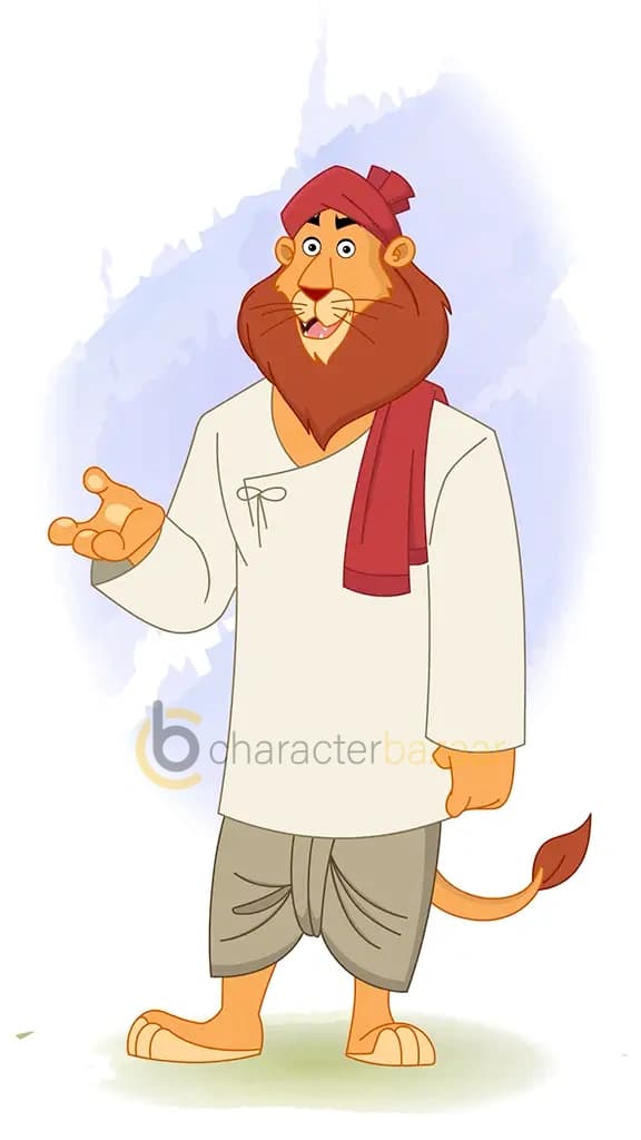 lion talking animated cartoon character