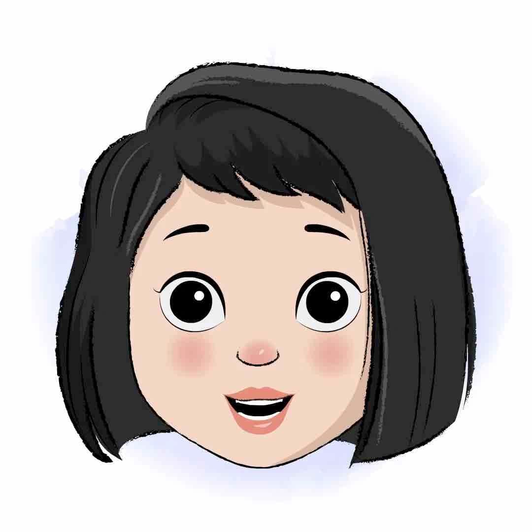 A school girl animated cartoon face with different facial expressions aka anaya