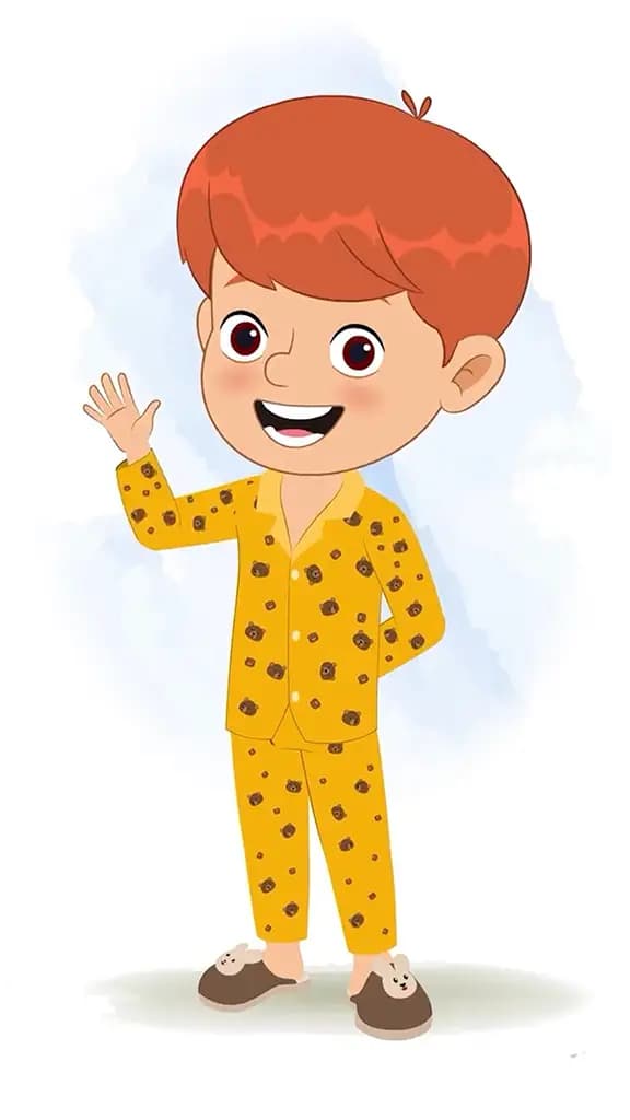 A little boy saying hello animated cartoon character aka max