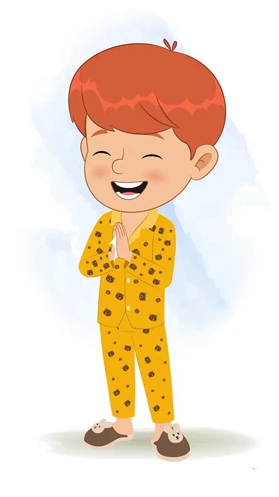 A little boy clapping animated cartoon character aka max