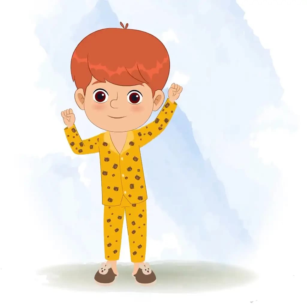 A little boy dancing animated cartoon character aka max