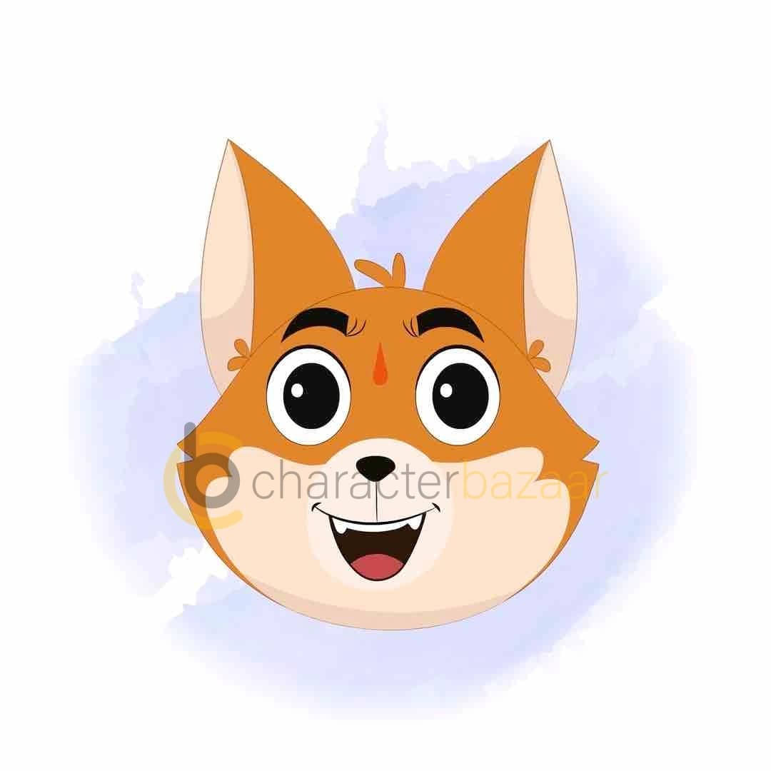 A little dog animated cartoon face with different facial expressions aka dodo the dog