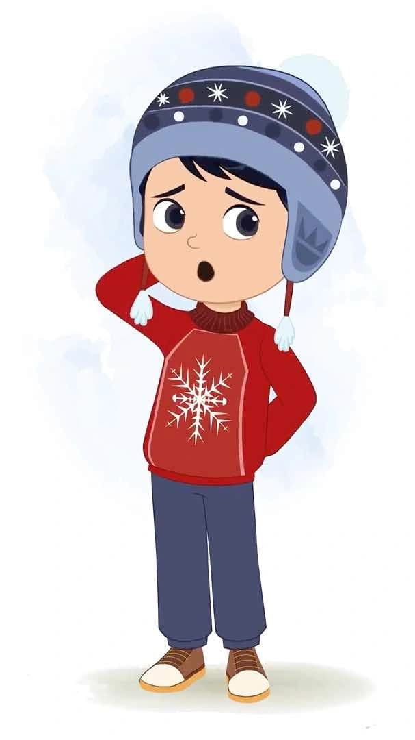 A confused cute boy animated cartoon character aka ishaan 3/4