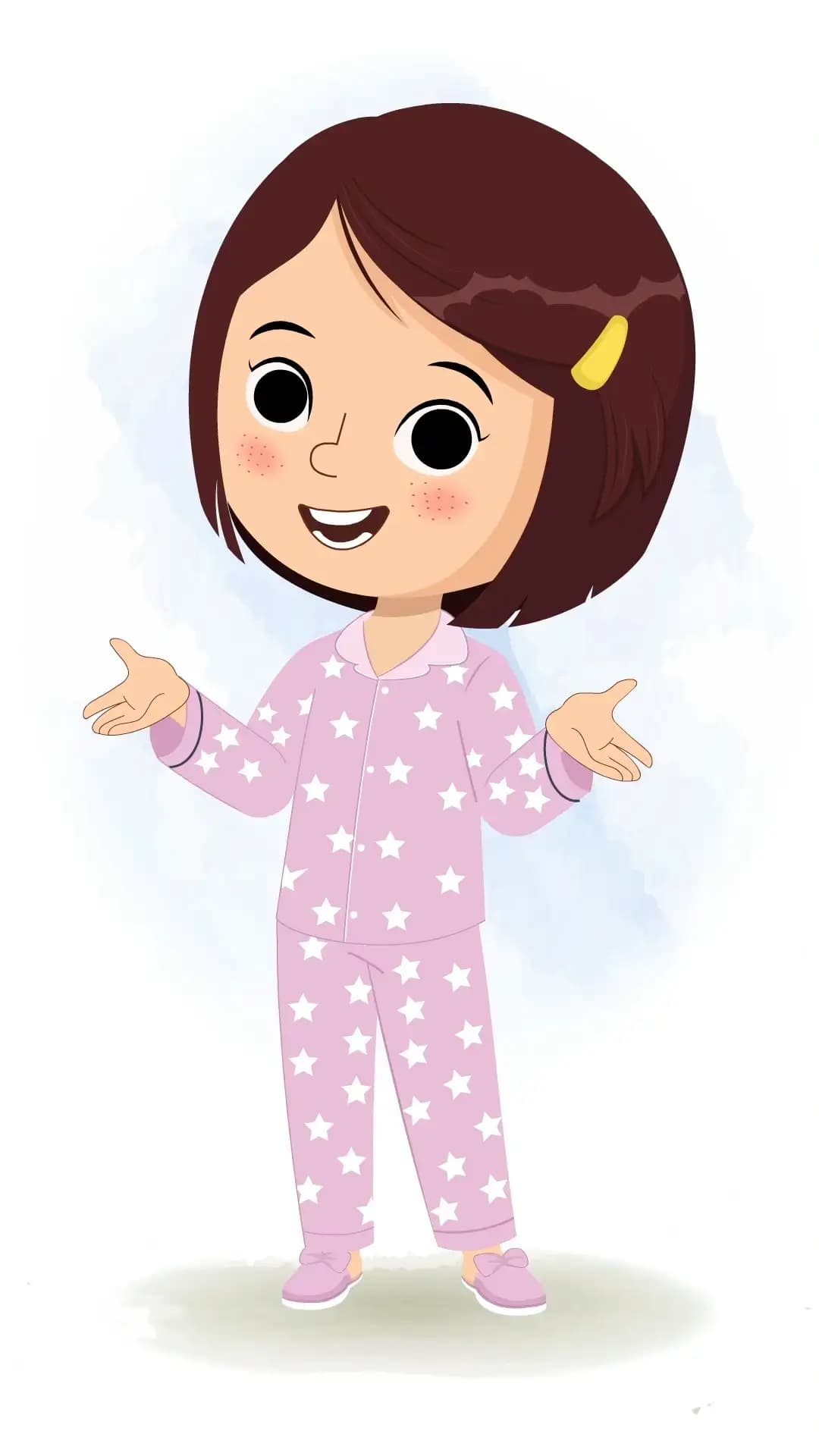 A cute girl talking animated cartoon character aka misti 3/4