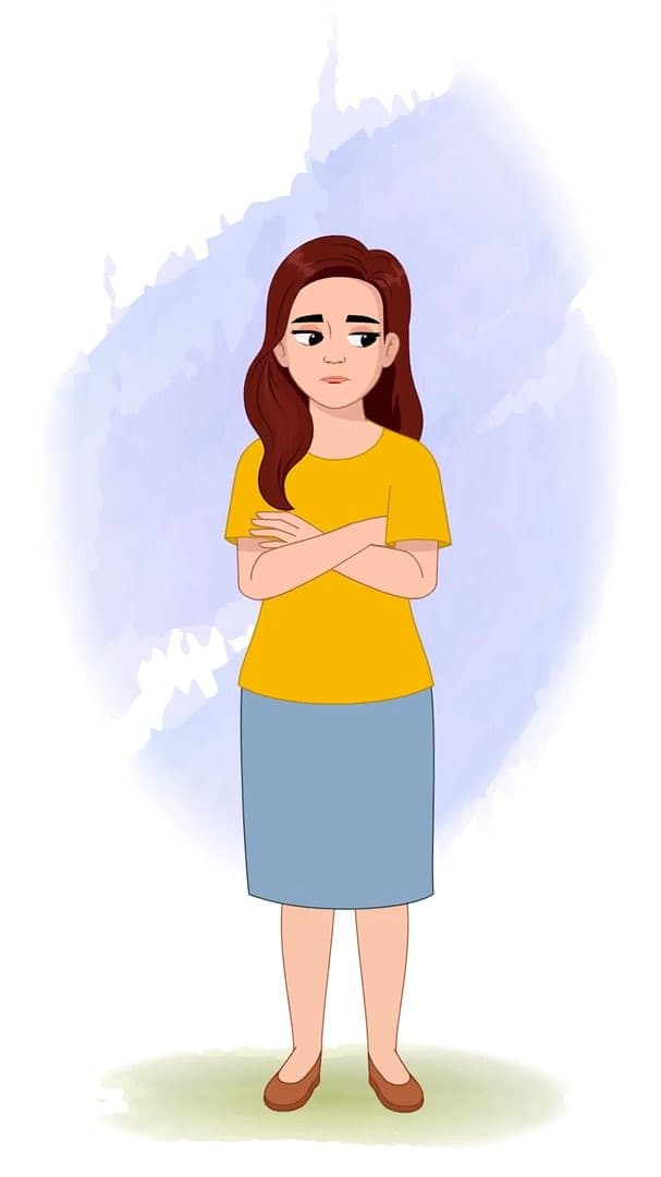 An American annoyed woman animated vector cartoon character AKA Jasmine