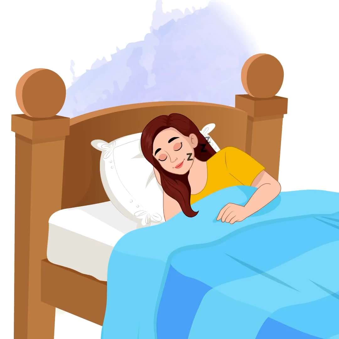 An American woman sleeping animated vector cartoon character AKA Jasmine