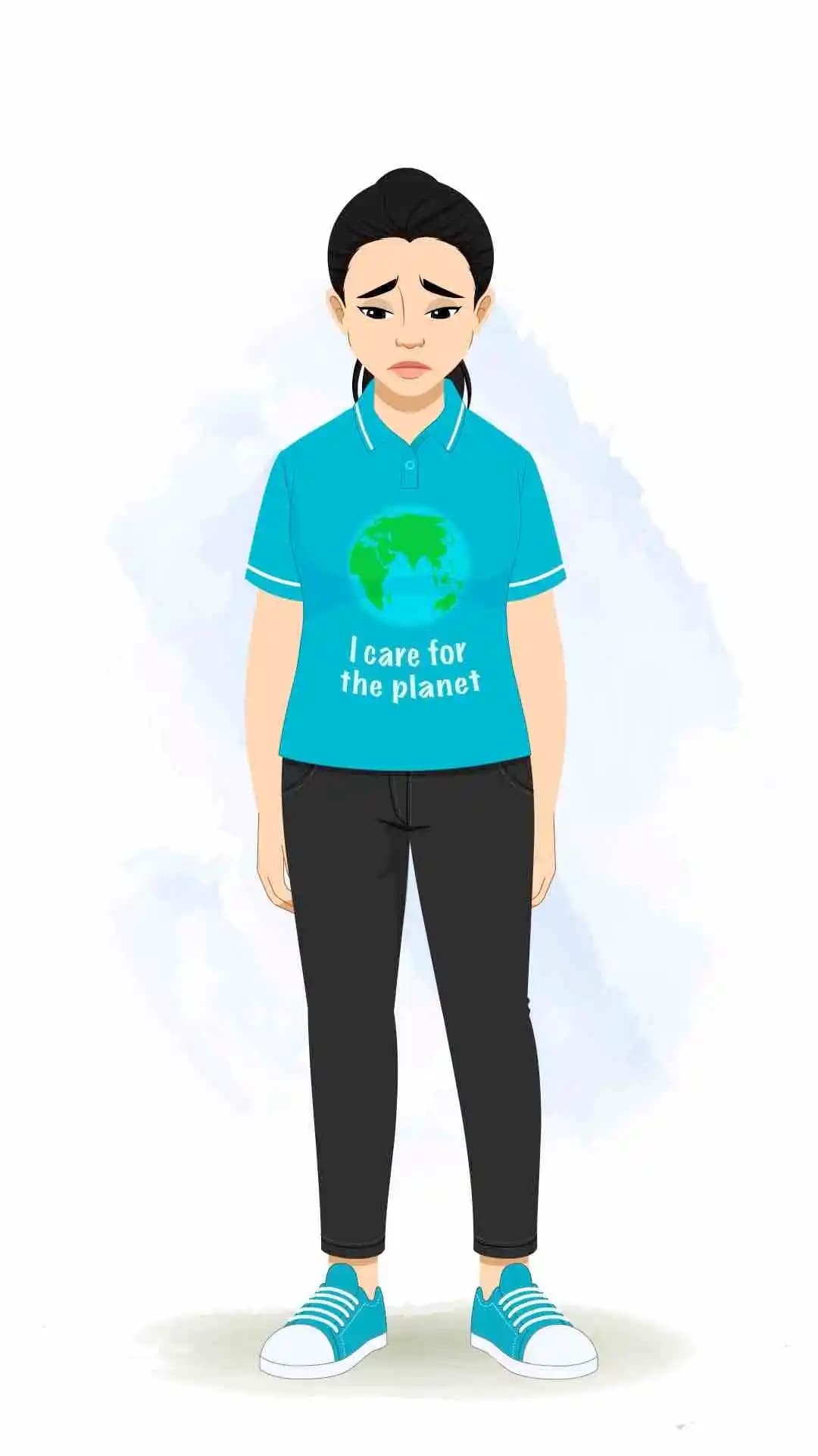 Srishti Sad – An Animated Cartoon Character Showing Environmental Concern aka Srishti