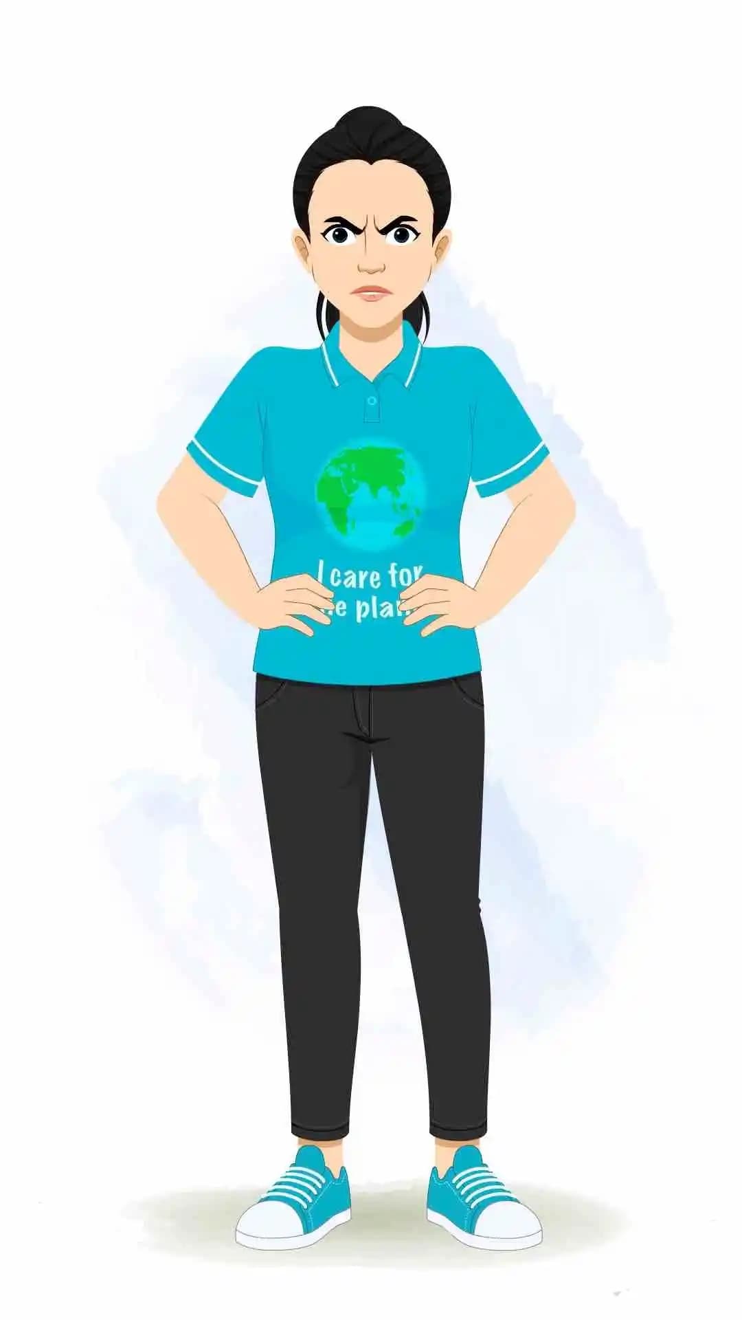 An angry animated cartoon character aka Srishti