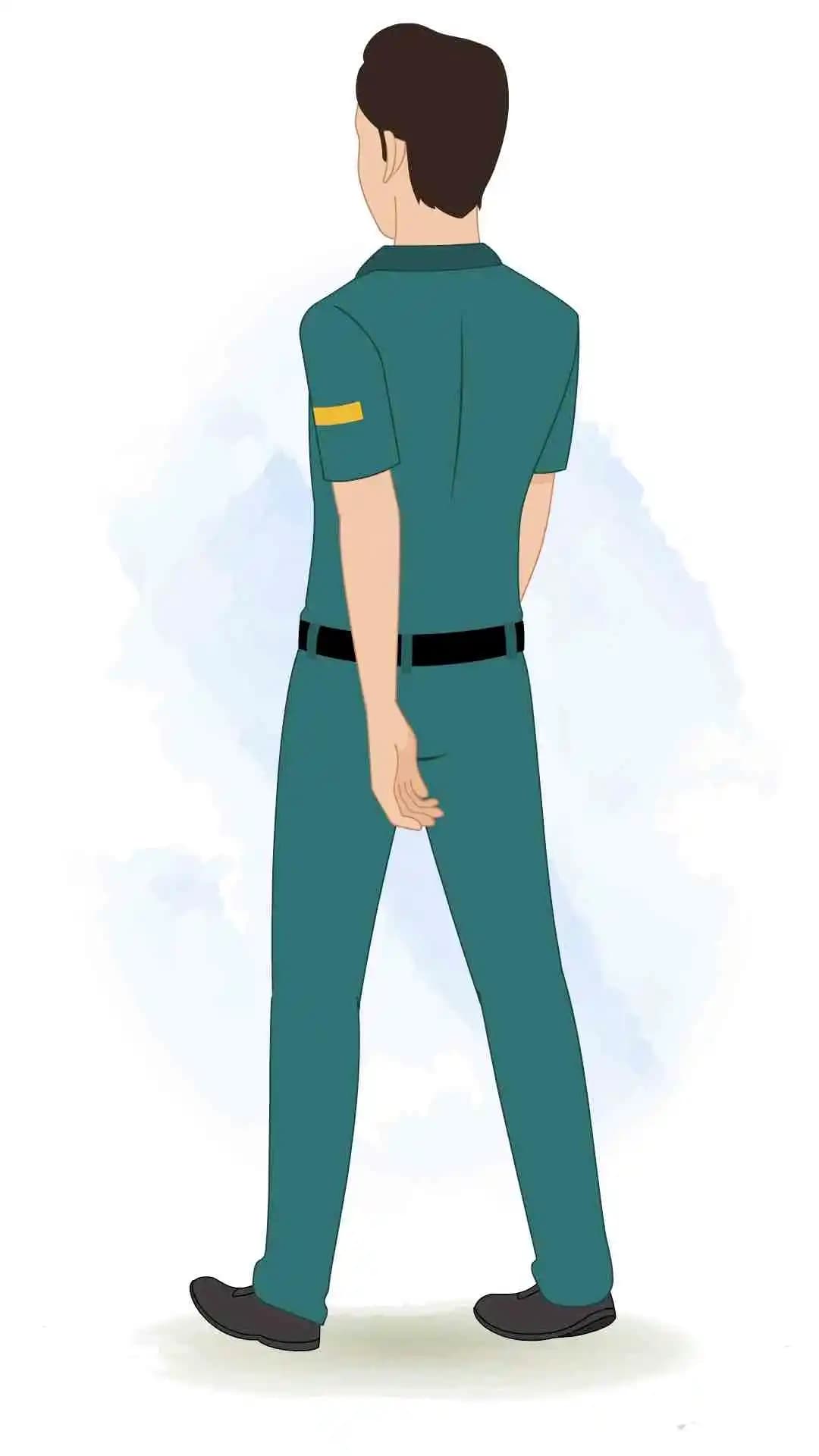 A paramedic man walking back third animated cartoon character aka ben tennyson