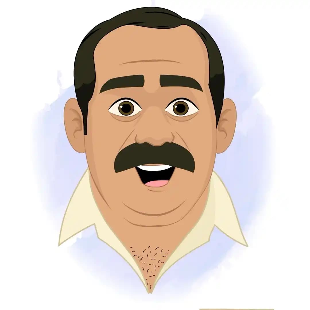 An Indian Man Facial Expression Animated Vector Cartoon Character Model sheet AKA Himmat Singh