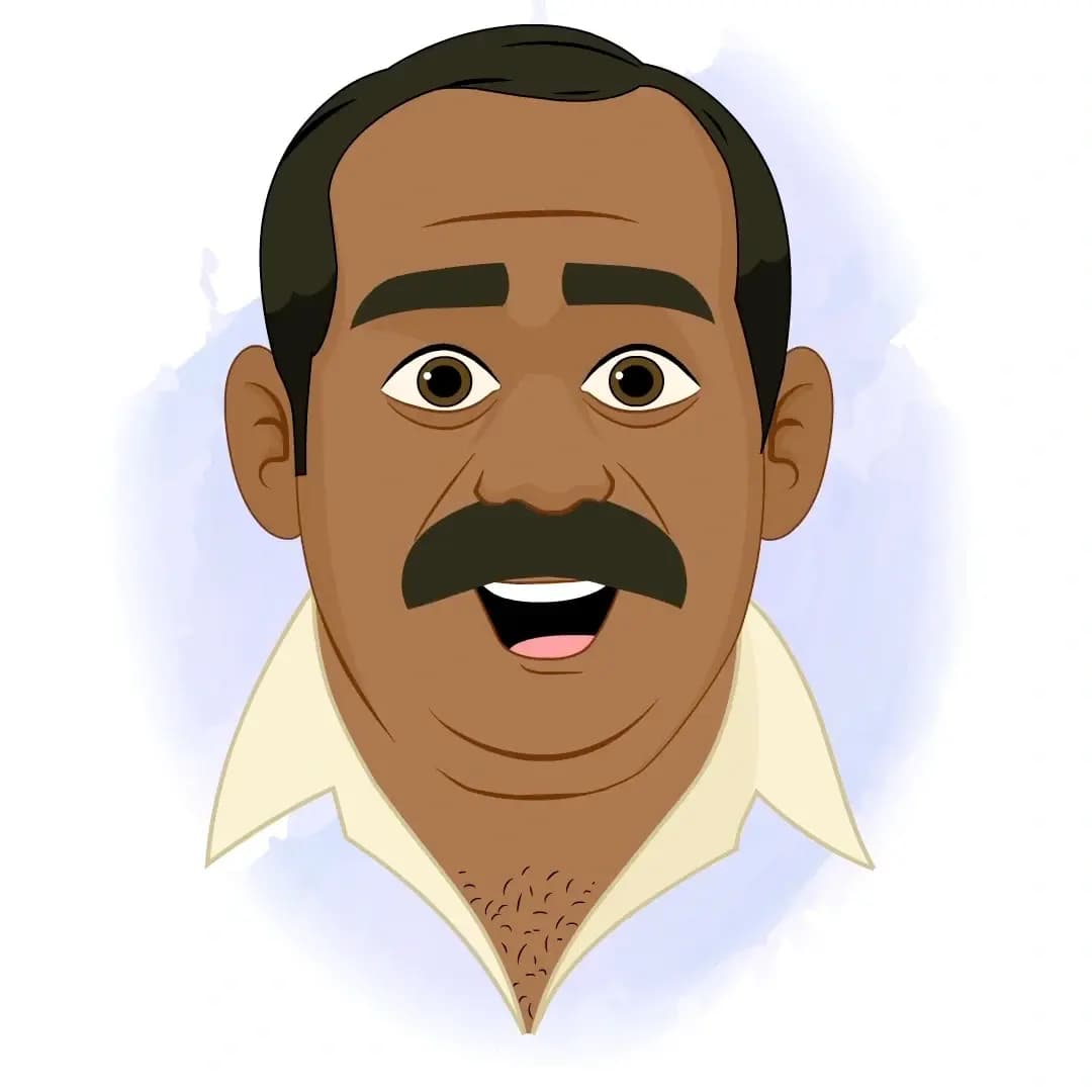 An Indian Man Facial Expression Animated Vector Cartoon Character Model sheet