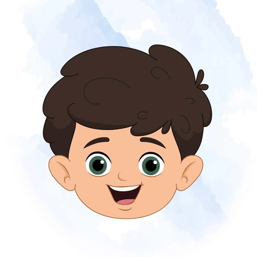 A little cute boy expression animated vector cartoon character AKA Hardik