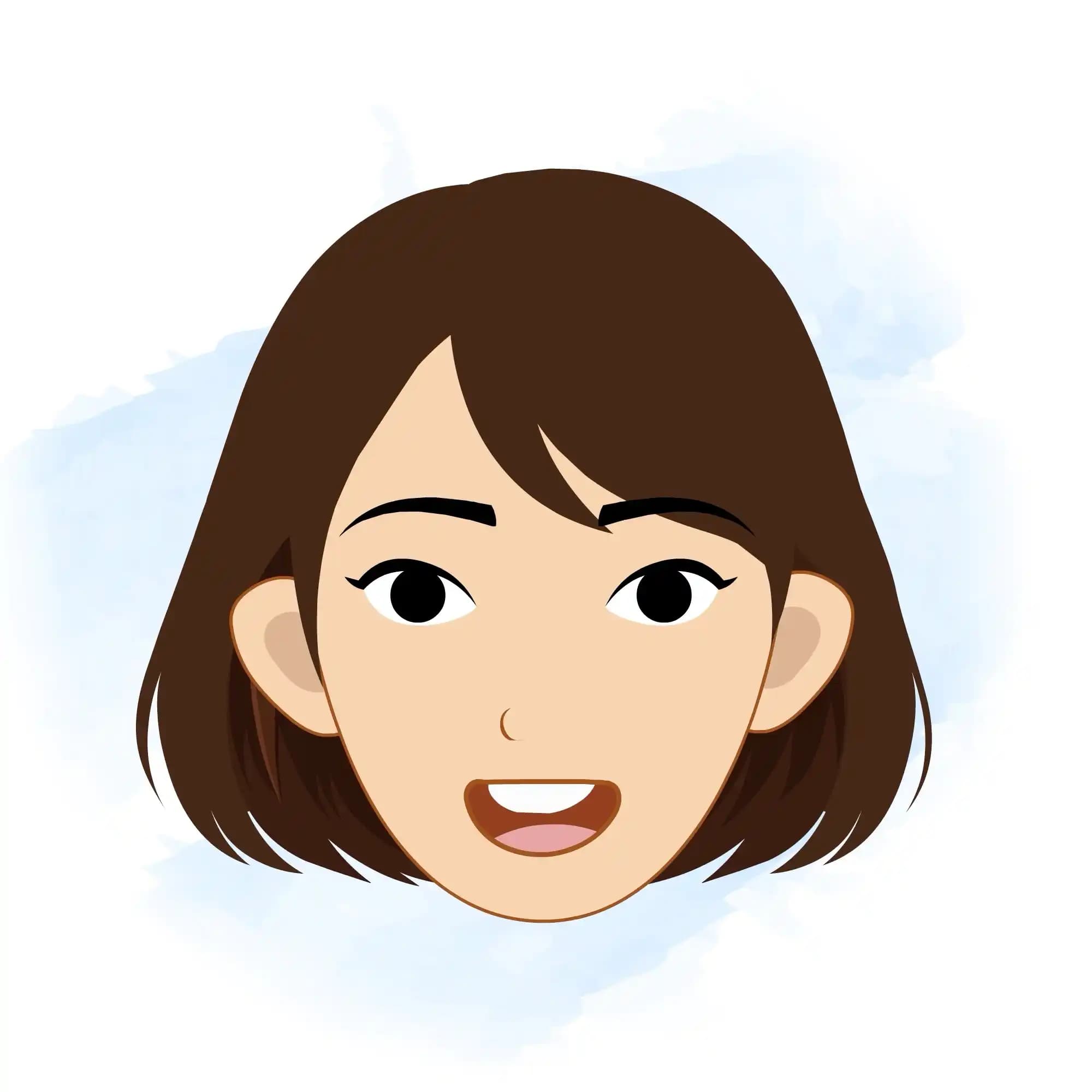 This animated cartoon character face sheet includes multiple expressions such as natural, happy, excited, sad, annoyed, confused, angry, and tired. Perfect for animations, storytelling, explainer videos, games, and emotional projects AKA Julia