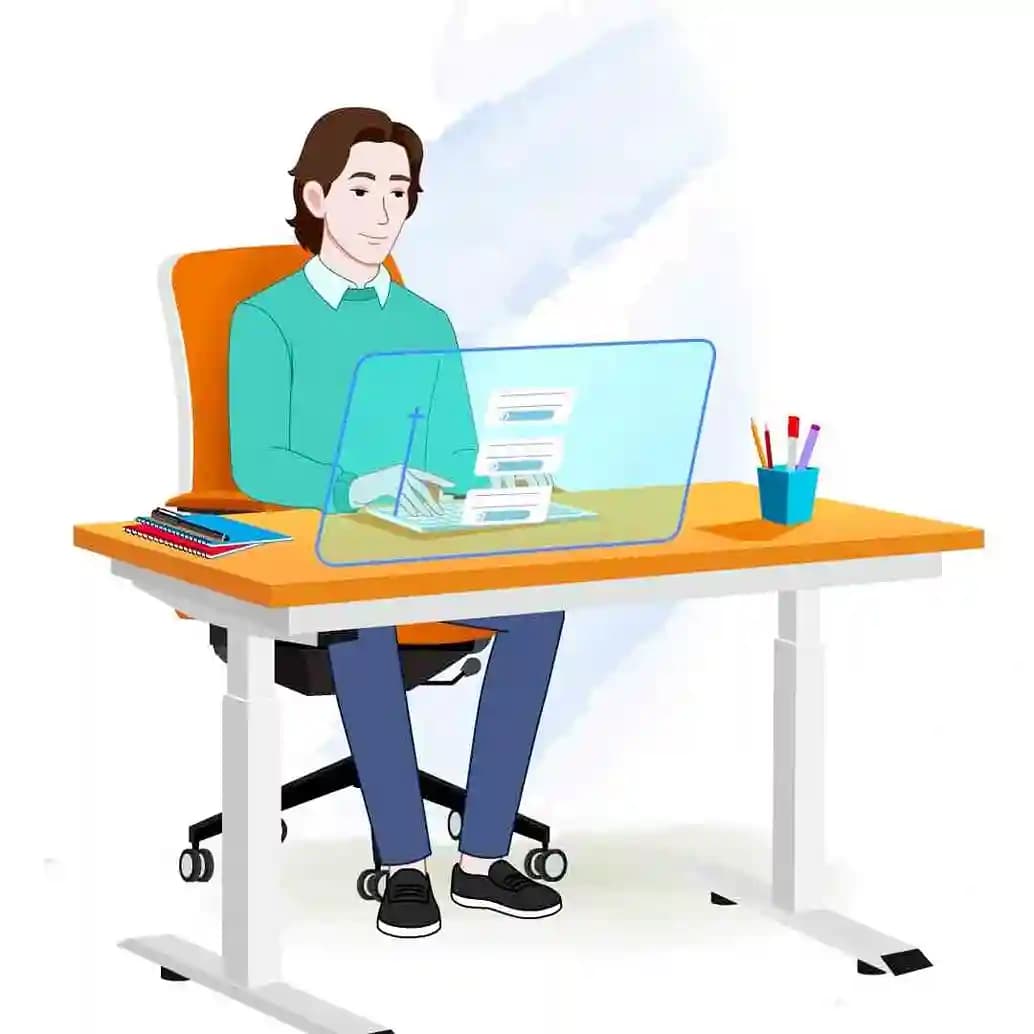 2d Animated young man in casual clothes working vector cartoon character AKA Leon