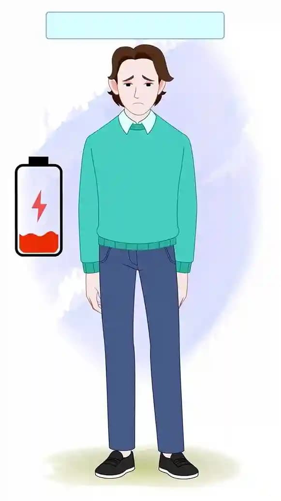 2d Animated young sad man in casual clothes vector cartoon character AKA Leon