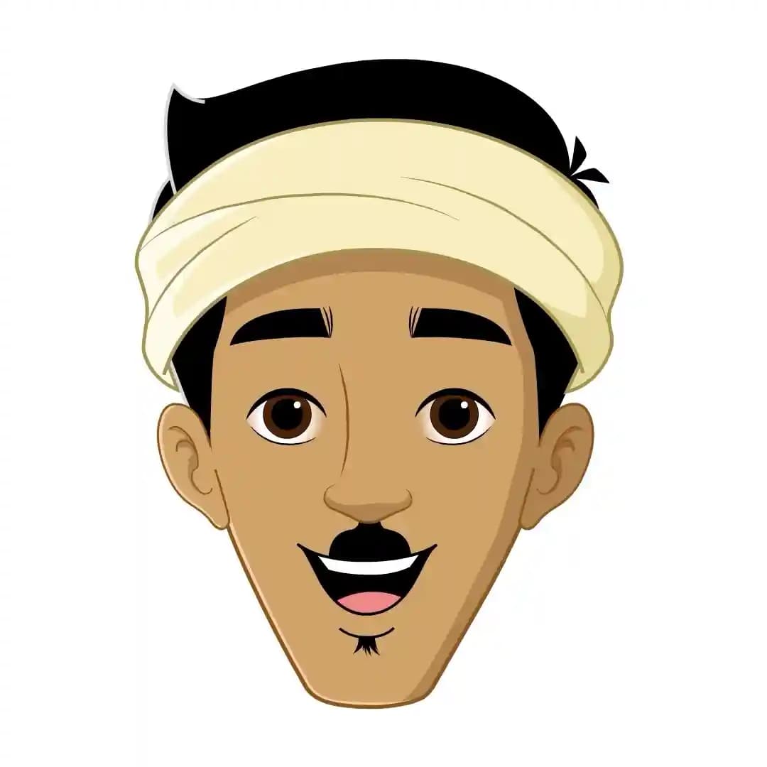 Indian Villager Face Expression Sheet Animated Vector Cartoon AKA Murali