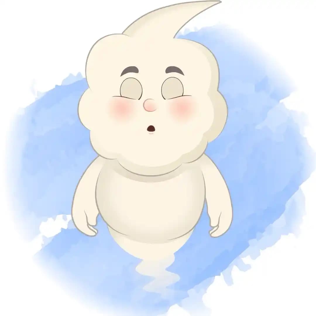 Magical Cloud Inflating and Deflating Animated Vector Cartoon Character AKA Magic Cloud