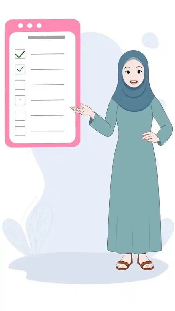 An Arabic Urban cartoon woman talking animated vector character AKA Noor