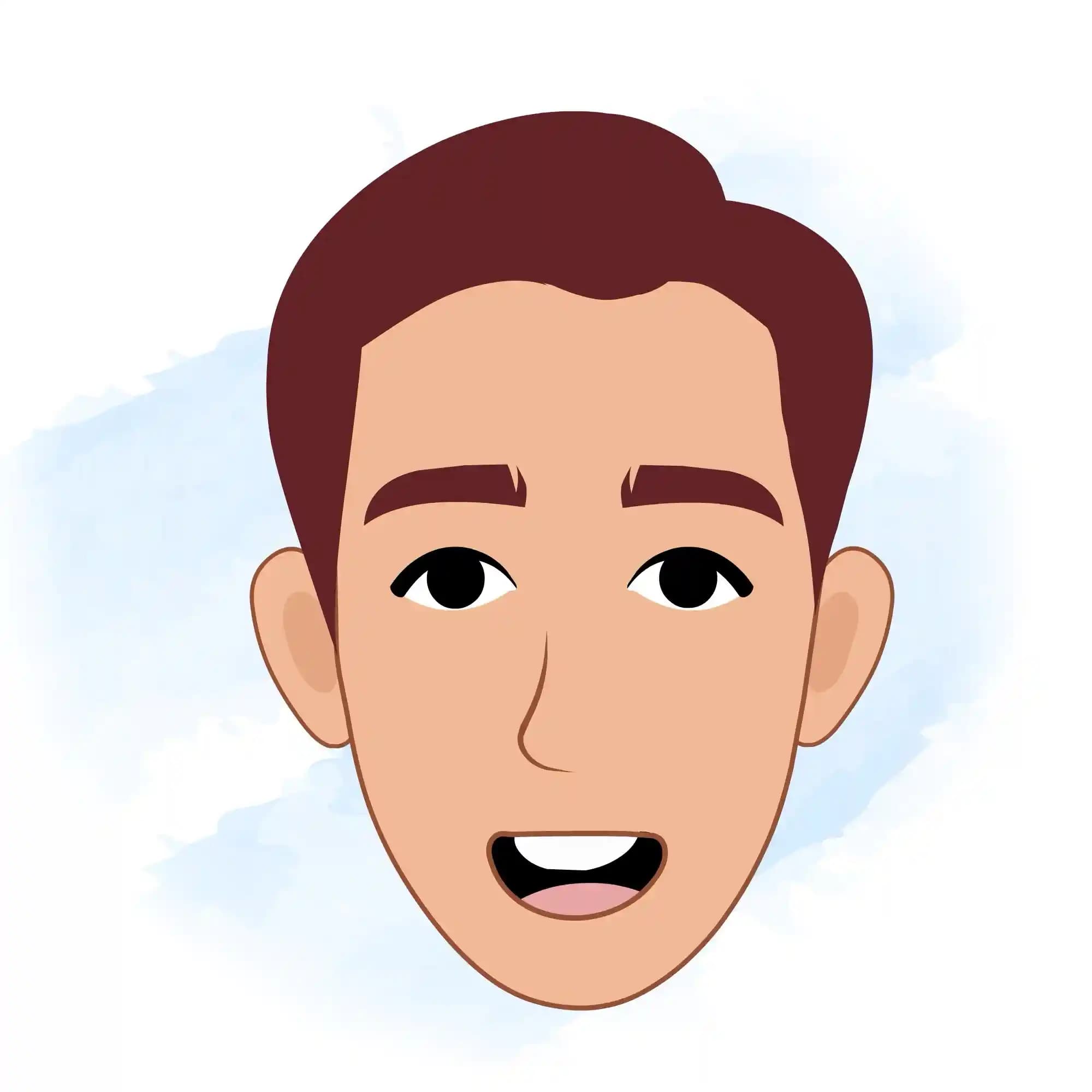 Village Man Face Expression Sheet Animated Vector Cartoon AKA Dilip