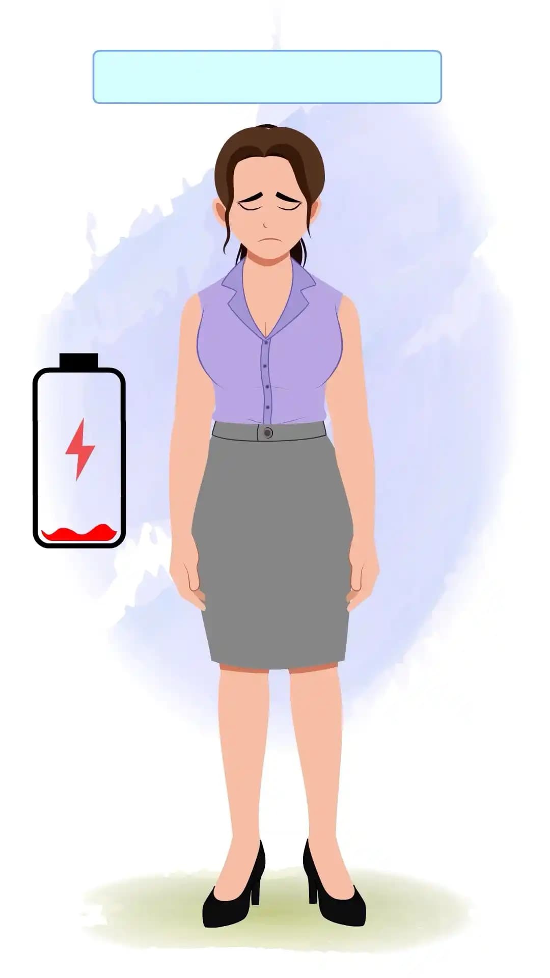 Businesswoman Sad Female Animated Vector Cartoon Character AKA Rachel