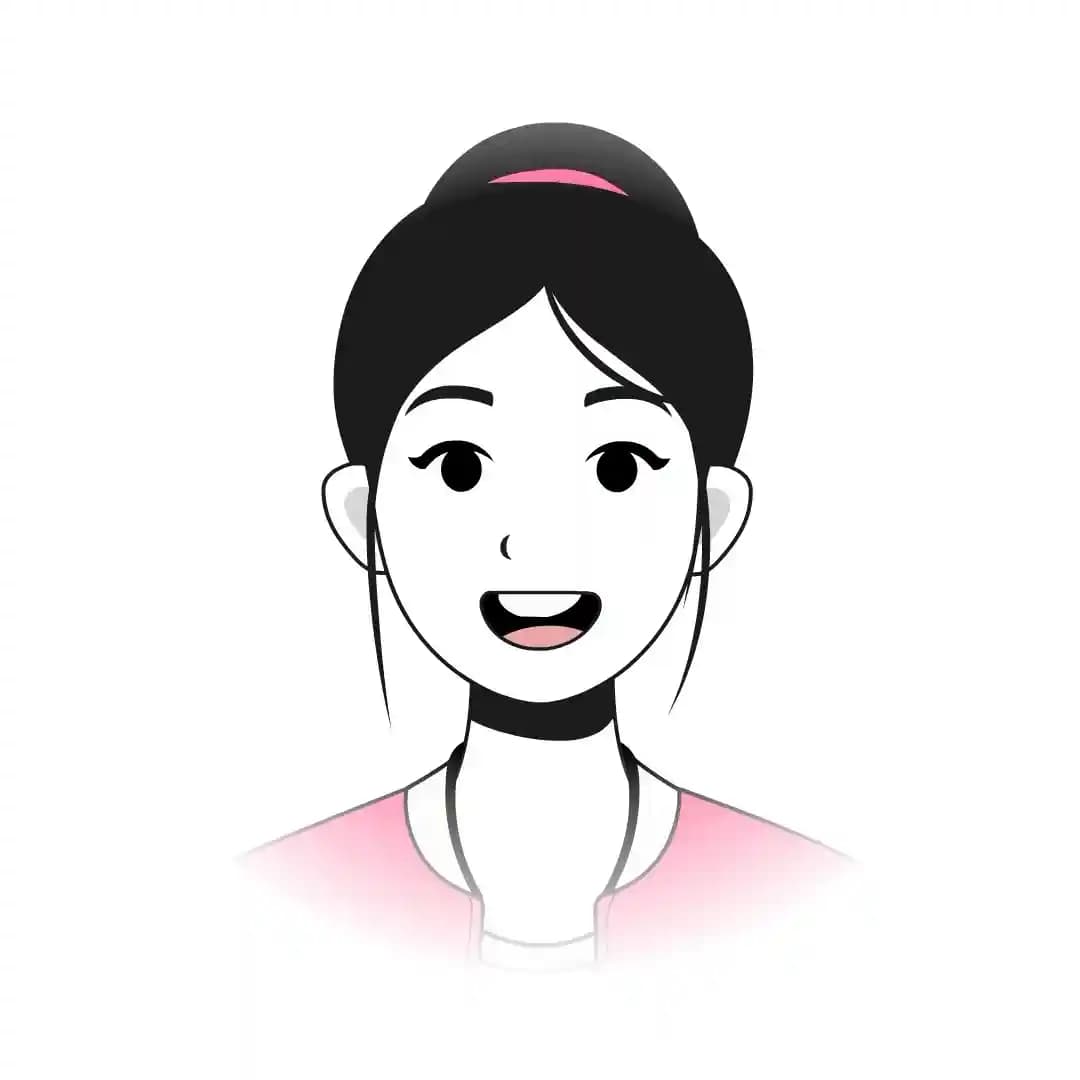 Cartoon woman character face expression sheet with lip sync AKA Scarlett