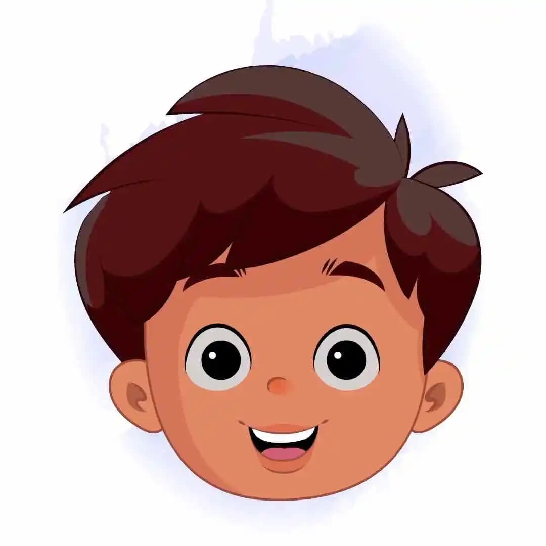 A Cool Indian charming boy animated face expression vector cartoon character AKA Ryan