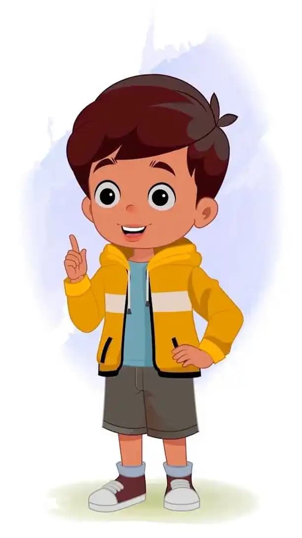 A Cool Indian charming boy talking animated vector cartoon character AKA Ryan