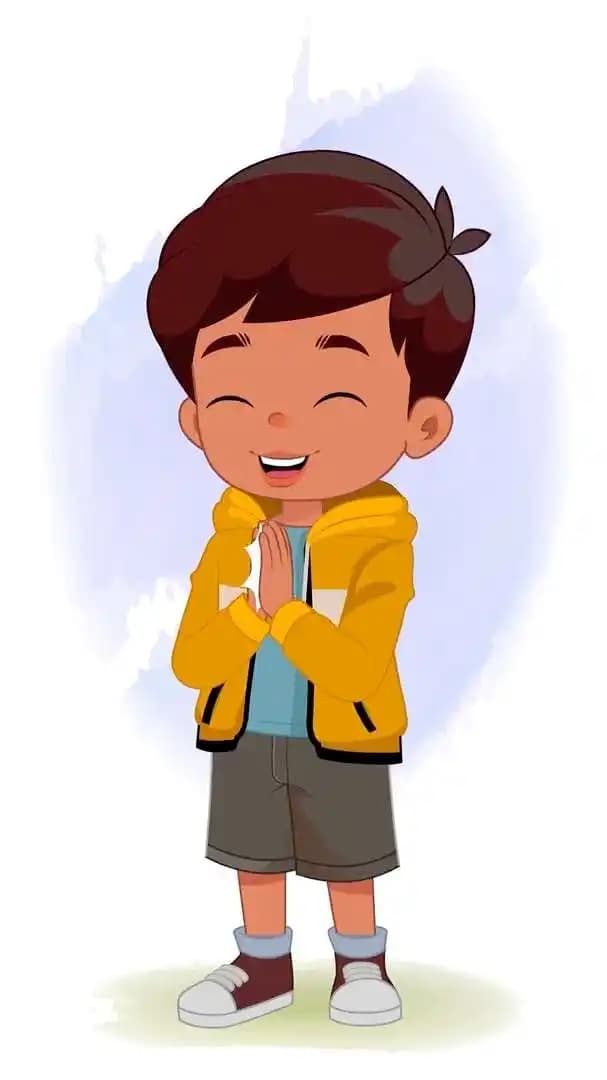 A Cool Indian charming boy clapping animated vector cartoon character AKA Ryan