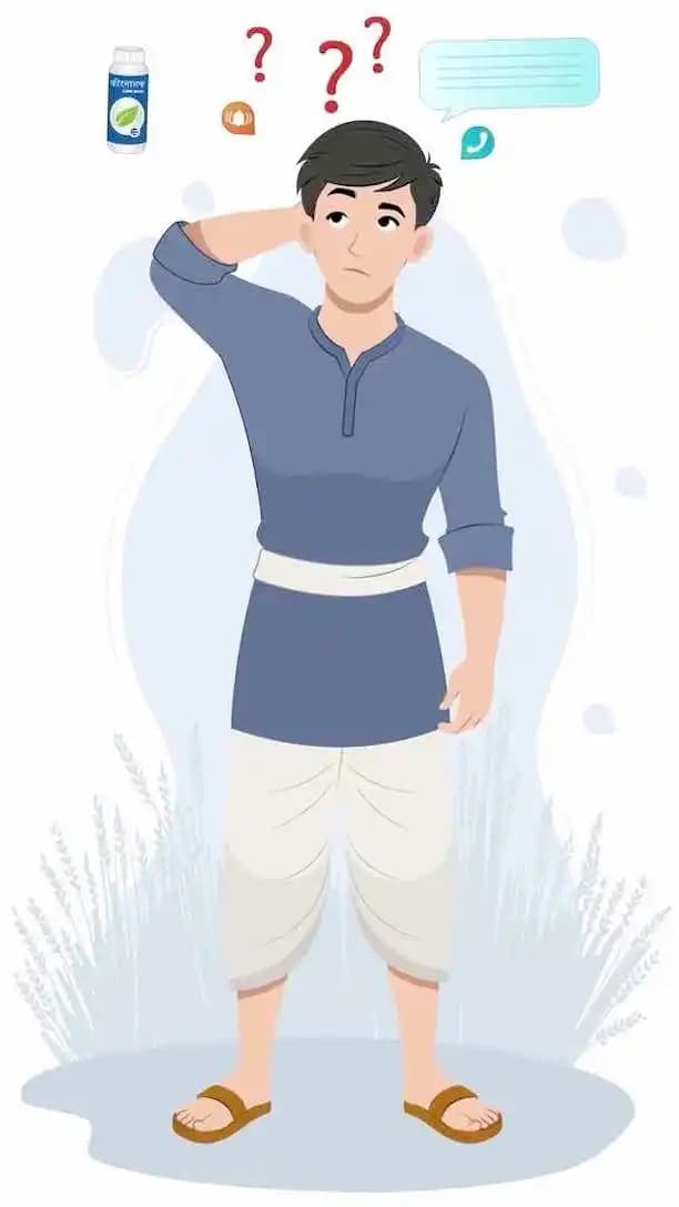 2d Young Indian farmer confused character animated vector AKA Chandan