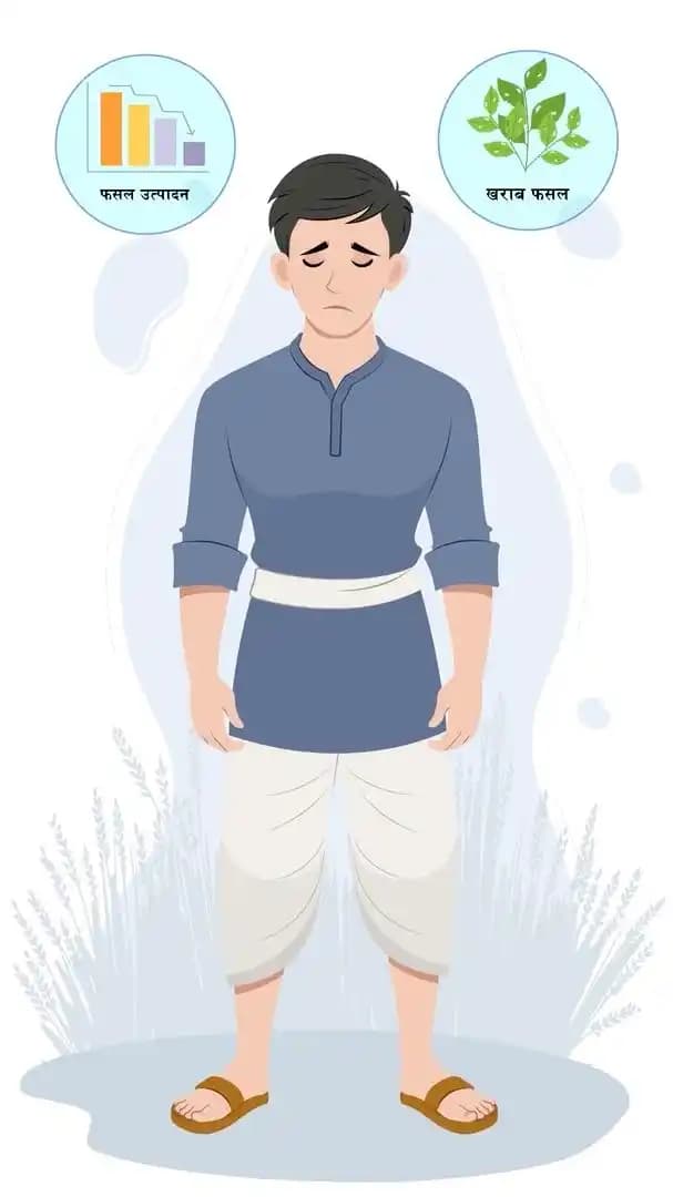 A 2d young Indian farmer character sad animated pose vector AKA Chandan