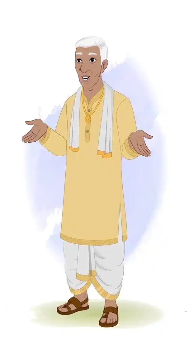 An Indian man village doctor animated talking pose character vector AKA Kamal Singh