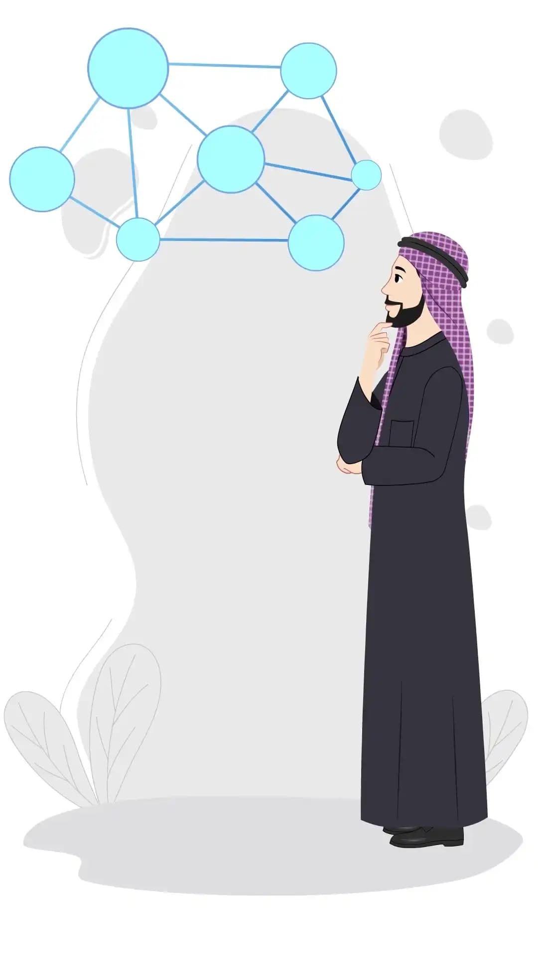 Handsome Arab Man Thinking Animated Vector Cartoon Character AKA Akram