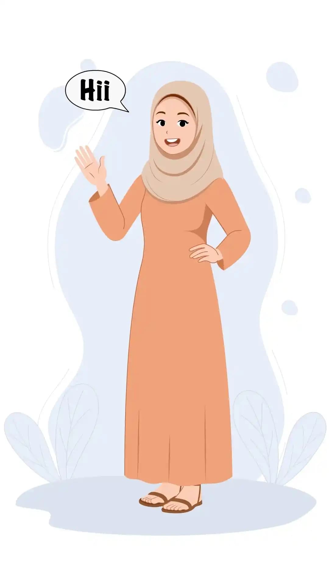 Arab Girl Saying Hello Animated Vector Cartoon Character AKA dalia