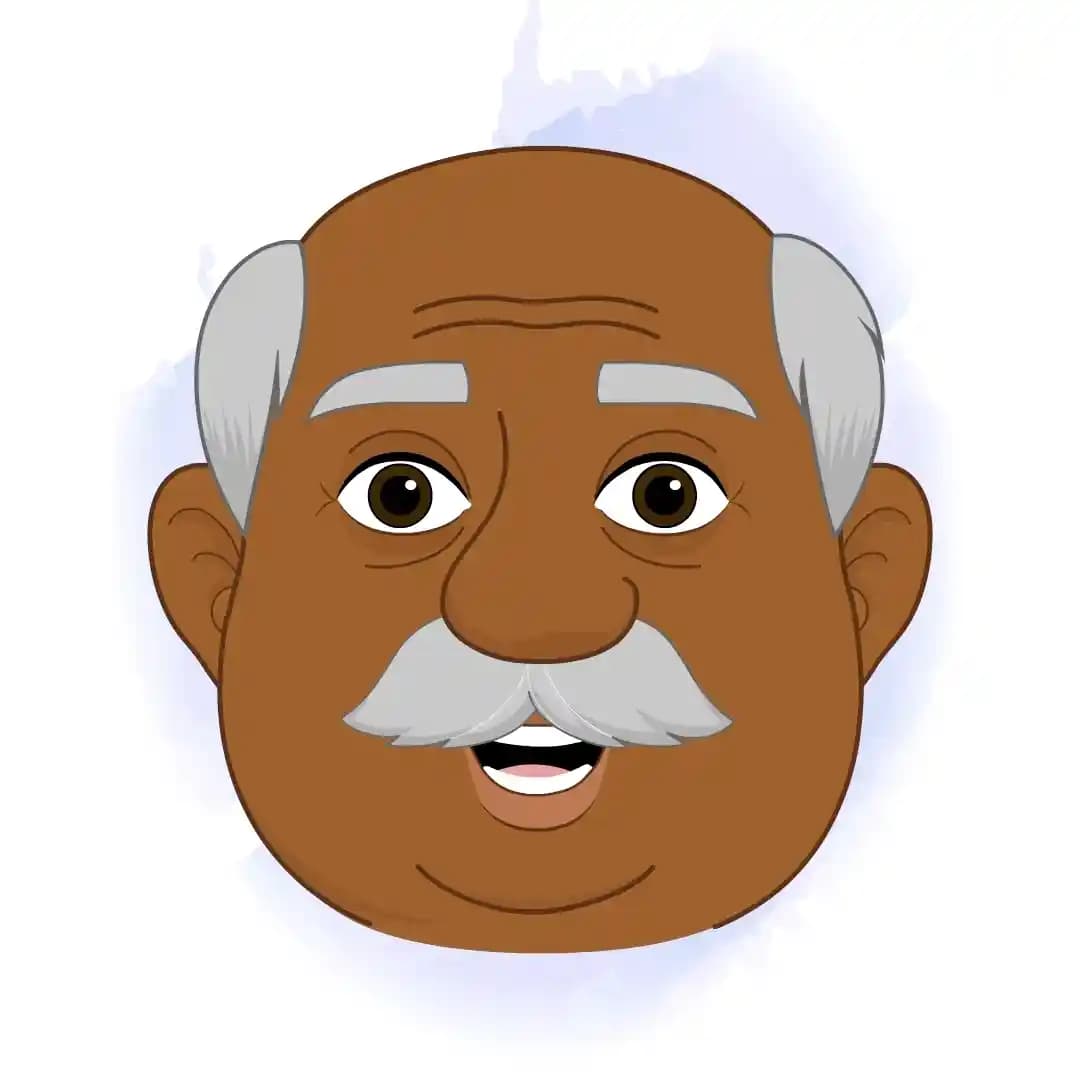 Indian Poor Old Man Animated Vector Cartoon Character Face Expression Sheet AKA Kallu