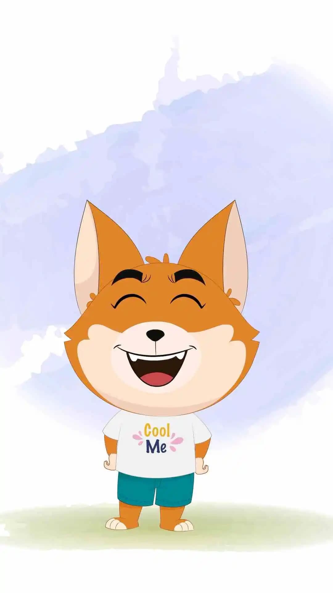 A laughing dog animated vector cartoon character AKA Dodo The Dog