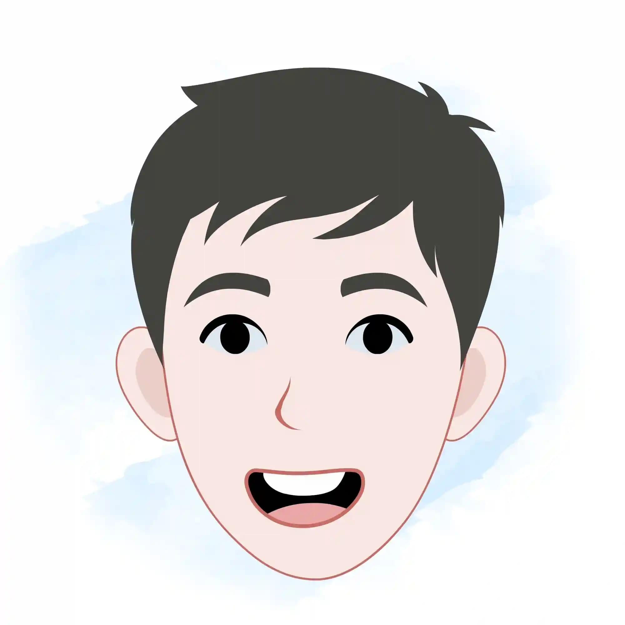 Casual Smart Man Animated Vector Cartoon Character Face Expression Sheet AKA Daniel