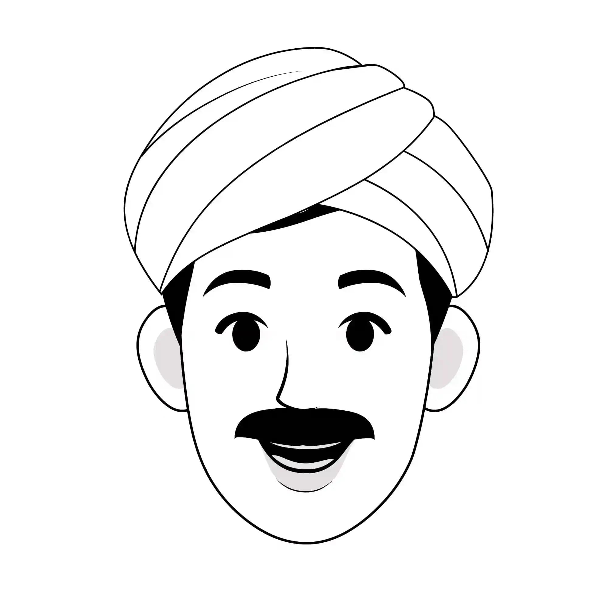 Indian Villager Man Animated Vector Cartoon Character Face Expression Sheet AKA Vijay