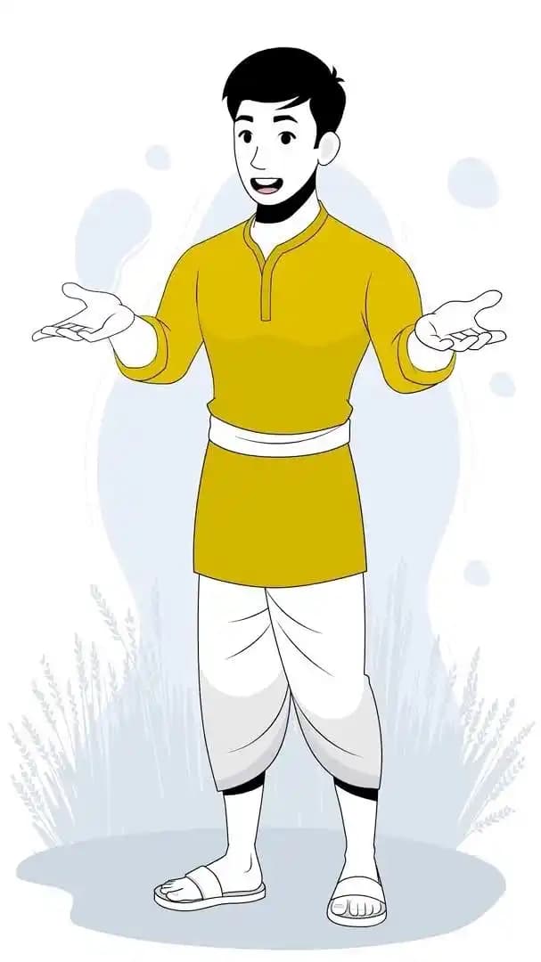 Indian village farmer cartoon character talking animation AKA Bhupender