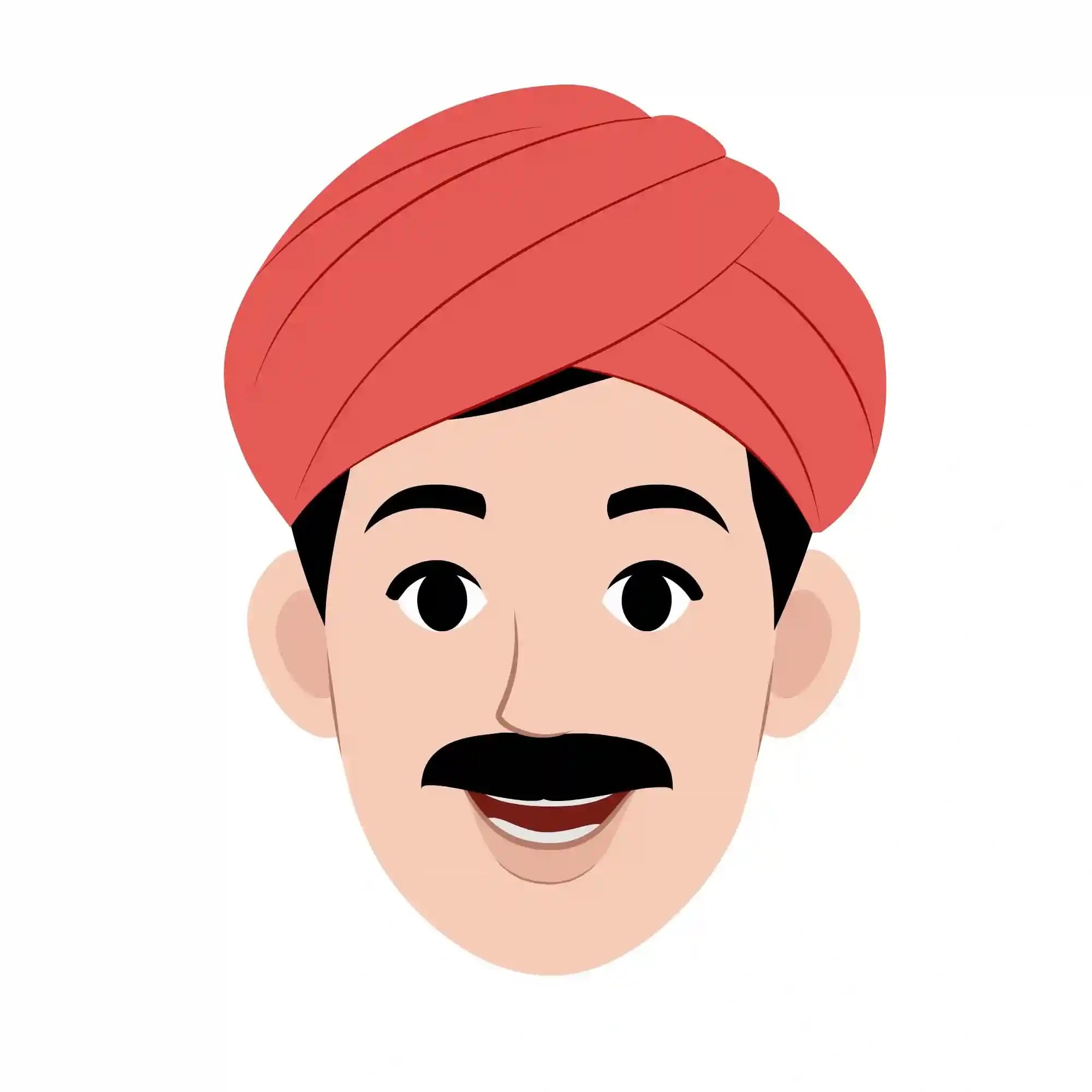 Village Man Animated Vector Cartoon Character Face Expression Sheet AKA Anil