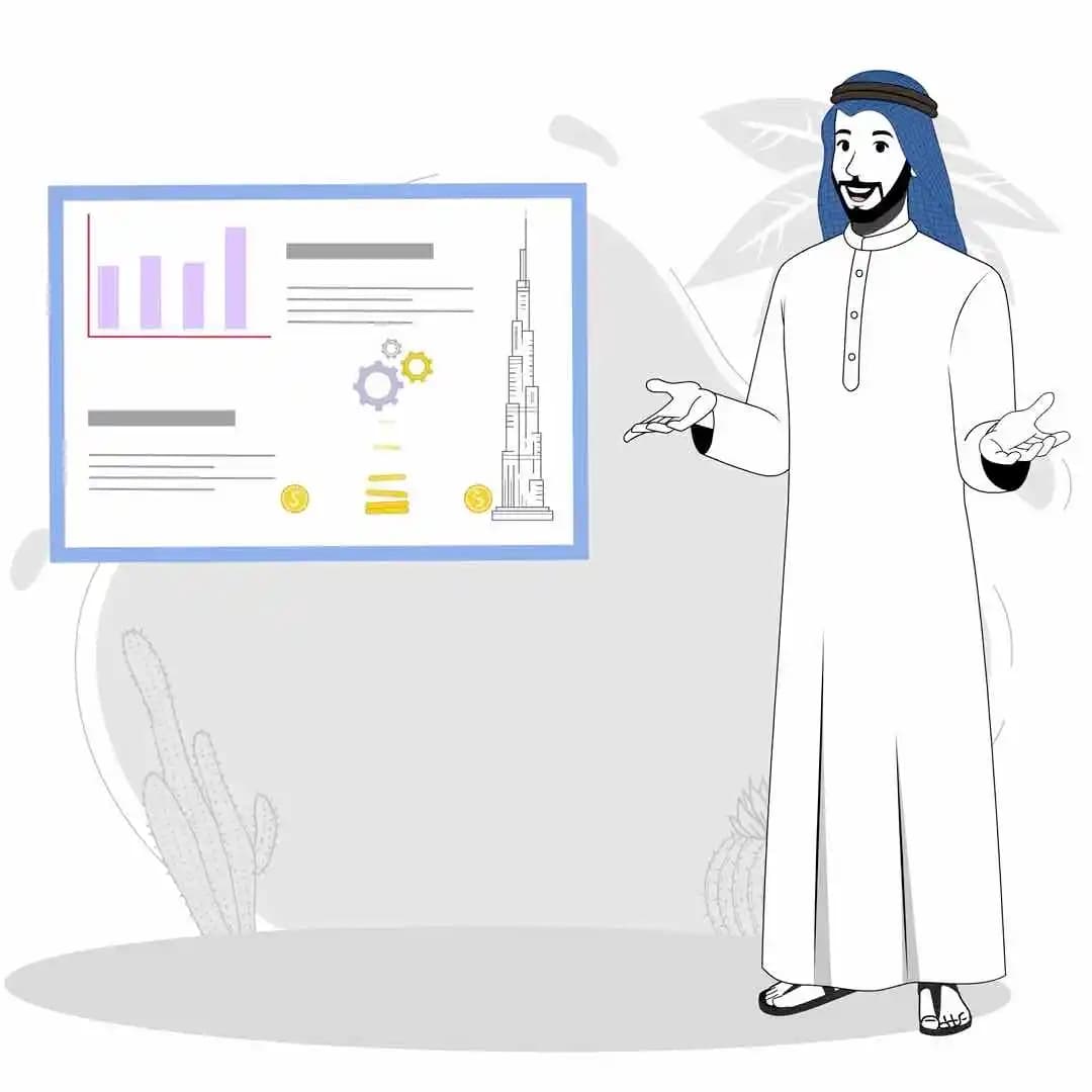 Young arabic sheikh character talking animated vector AKA Ali
