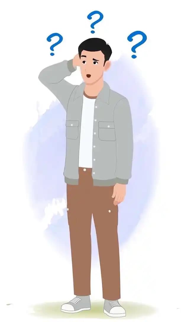 Cartoon man 2d character confused animated vector pose AKA Logan